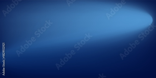 Abstract dark blue gradient background. Dark scene with curved waves of smoke or fog reflecting soft light, Black drop cool feeling of cold and cool underwater water.