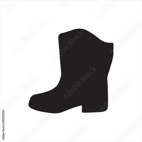 Drill Team Boot silhouette vector art white background
