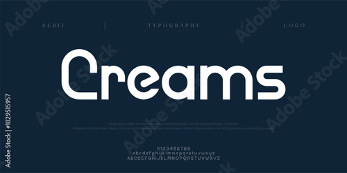 Creams, Abstract sport modern alphabet logo font. Typography bold typeface design for sport, technology, fashion, digital, future creative logos fonts. vector illustration
