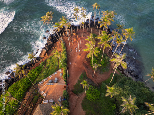 Aerial view of Coconut Tree Hill in Mirissa, Sri Lanka