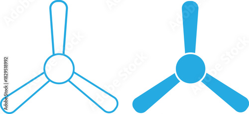 
Ceiling fan icon set. Overhead Fan Direction sign. cooling, and home appliance symbols vector illustration

