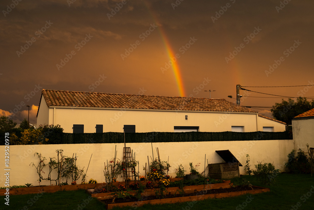 Naklejka premium Arc en ciel