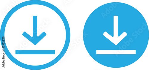 download icon button. Files download icons symbol in line and flat style on Transparent Background
