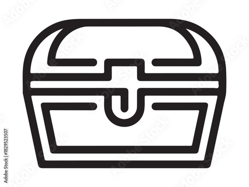 Virtual item loot chest outline design