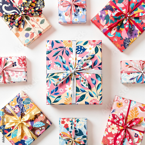 Wallpaper Mural Colorful patterned gift wrapping for every occasion Torontodigital.ca