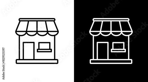 Retail White Icon Set Design