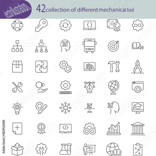   A collection of different objects business and including a mechanical tool