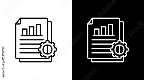 File Management White Icon Set Design