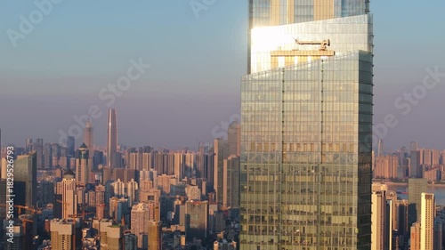 Wuhan city landmark skyline scenery