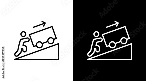 Perseverance White Icon Set Design