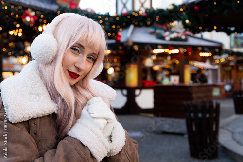 Festive Winter Portrait with Lollipop