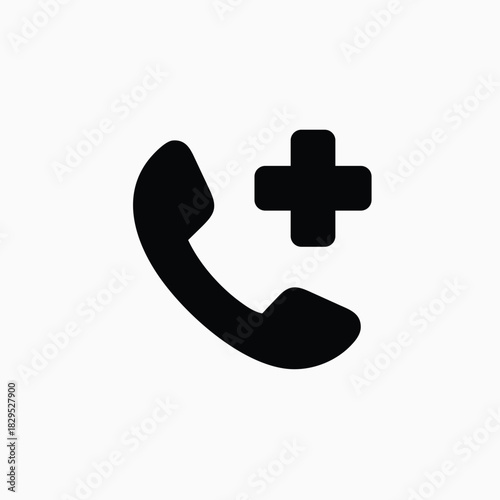 phone call icon silhoutte vector template
