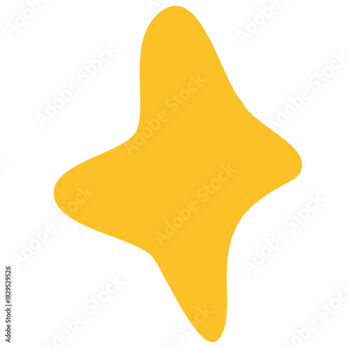 노랑색 별 포인트 반짝