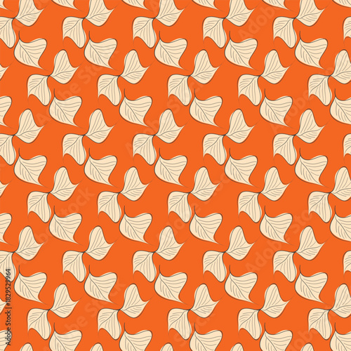Seamless leaf pattern. Tropical leves wallpaper. Endless background. Vector hand drawn design for fabric, textile, wallpaper, poster, cover, invitation. Trendy print. Ornament with twigs.