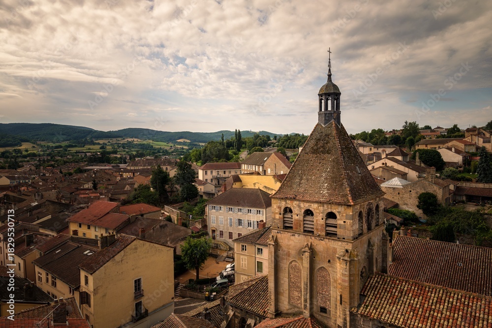 Obraz premium View of the old town of Cluny, France