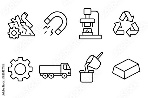 Environment – Metal Recycling Icons