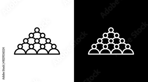 Crowd White Icon Set Design