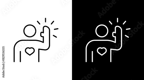 Volunteer White Icon Set Design