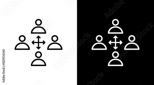 Common Interest White Icon Set Design