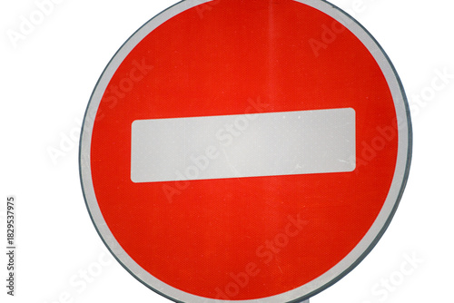A detailed shot of a red and white sign with bold text and graphics Free Download A detailed shot of a red and white sign with bold text and graphics - GFXLoad