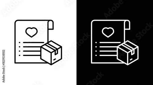 Wishlist Demand White Icon Set Design