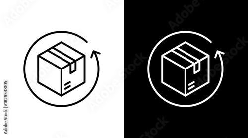 Back In Demand White Icon Set Design