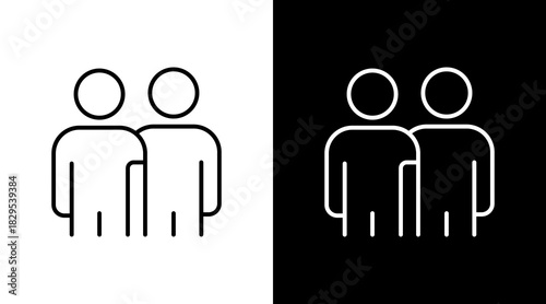 Friendship White Icon Set Design