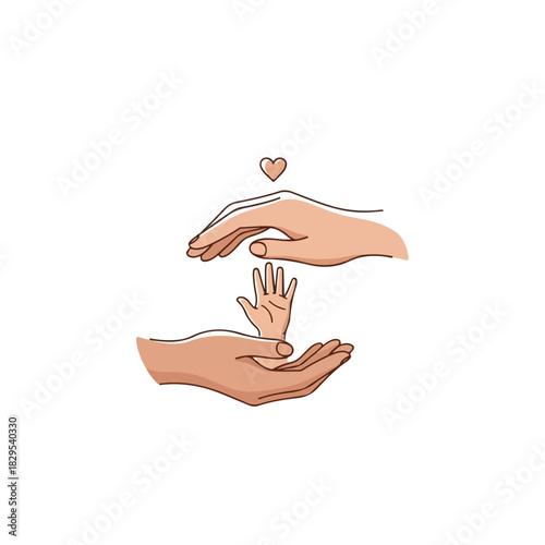 Adoption pets concept: hands gently cradling small paw, symbolizing new beginnings and heartfelt connections. Adoption pets idea conveys message of love and care for animal,