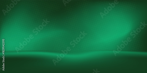 Deep green gradient background, empty studio room illustration.eps 10