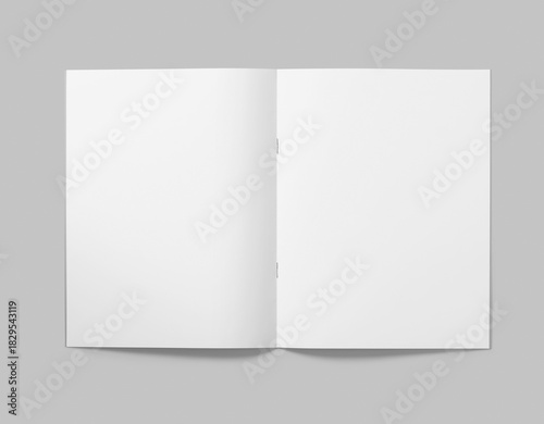 Blank white menu  Clear brochure  mock up.  template 