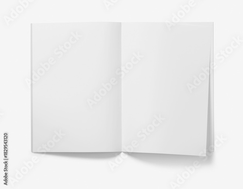 Blank white menu  Clear brochure  mock up.  template 