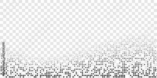 Wave halftone pattern. Halftone dots background. Vector