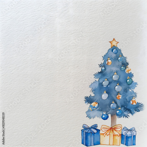 Soft minimalist Christmas tree with calming tones