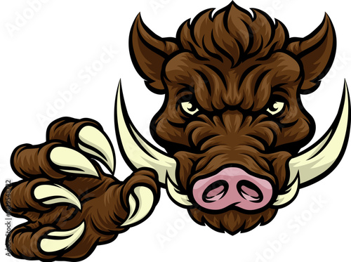 A wild boar, hog razorback ...