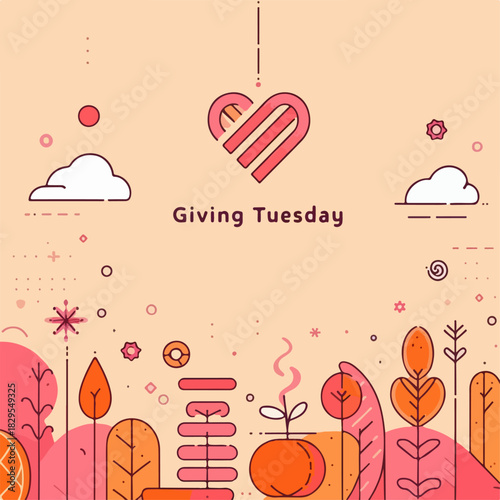 Giving Tuesday greeting card design