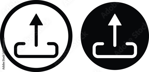 upload icon button. Files upload icons symbol in line and flat style on Transparent Background
