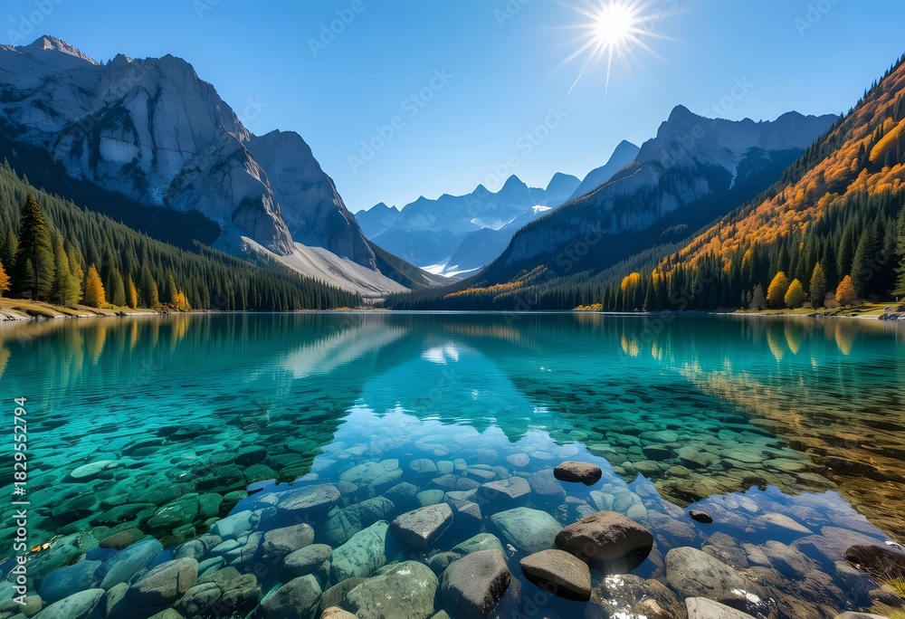 Obraz premium Turquoise Reflections in the High Alpine