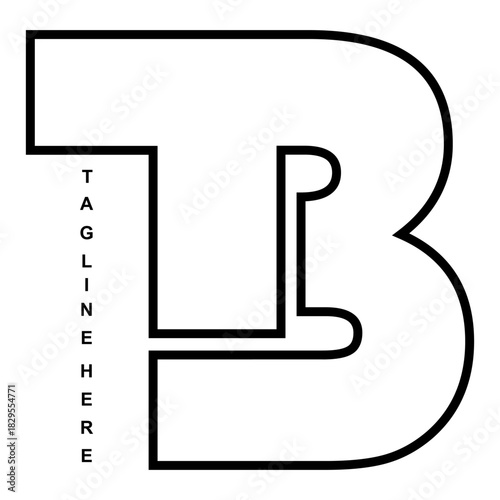 THE LETTERS T AND B LOGO AN ELEGANT COMBINATION