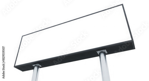 Blank billboard isolated on a transparent background