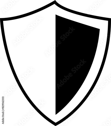 Shield icons Protect shield vector, Shield vector icons,. Protection icon vector. Security vector icon, Diverse shield shapes collection black graphic design elements emblem crest, isolated on transpa