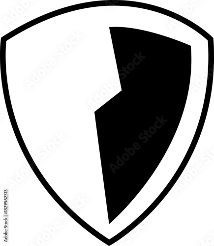Shield icons Protect shield vector, Shield vector icons,. Protection icon vector. Security vector icon, Diverse shield shapes collection black graphic design elements emblem crest, isolated on transpa