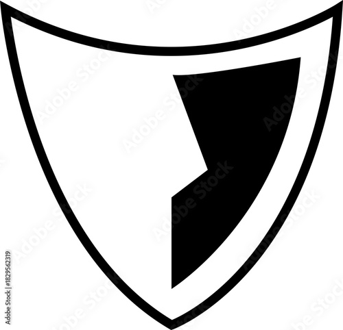 Shield icons Protect shield vector, Shield vector icons,. Protection icon vector. Security vector icon, Diverse shield shapes collection black graphic design elements emblem crest, isolated on transpa