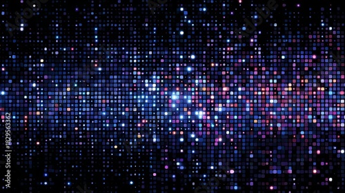 Wallpaper Mural Colorful LED pixel display with digital light flow Torontodigital.ca