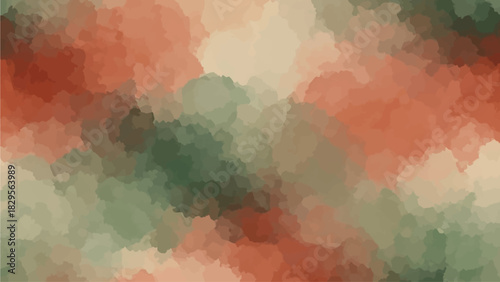 A sophisticated digital illustration featuring a seamless background with an organic watercolor blend in warm, earthy tones. This artistic design showcases natural textures and a gentle flow