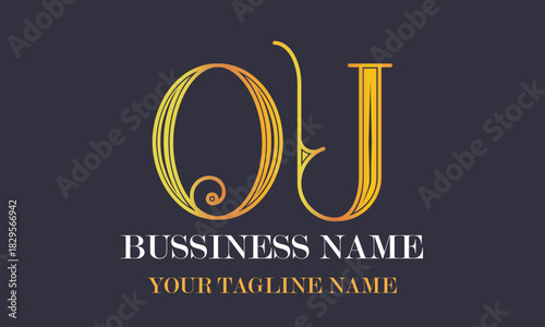 OU O ou initial logo | initial based abstract modern minimal creative logo, vector template image. luxury logotype logo, real estate homie logo. typography logo. initials logo