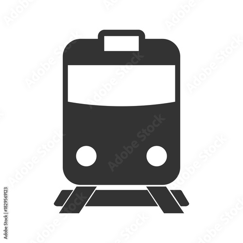 Train icon in trendy design style isolated on transparent background