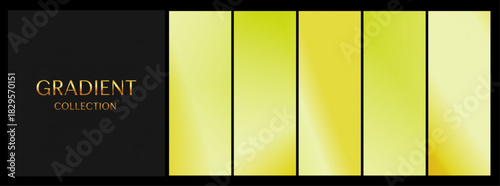 Fresh GRADIENT COLLECTION in vibrant lemon and lime for energetic eco-themed designs with copy space