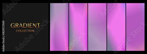 Monochromatic GRADIENT COLLECTION in rich velvet purple for elegant branding concepts