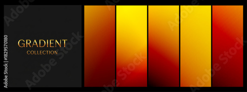 Fiery GRADIENT COLLECTION in vibrant red, orange, and yellow for energetic designs 