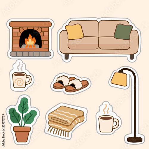 Home Interiors flat icons